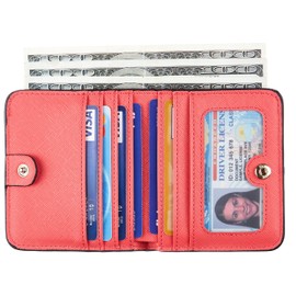Toughergun Wallet Women Rfid Blocking Small Compact Bifold Luxury Leather Pocket Wallet Ladies Mini Purse with ID Window