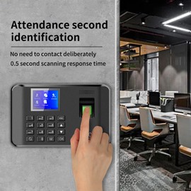 WEELIAO Fingerprint Time Clocks for Employees Small Business, Time Attendance Terminal Clock Machine with Fingerprint, Password, RFID Card, Office Punch Clock Automatic Report Generation