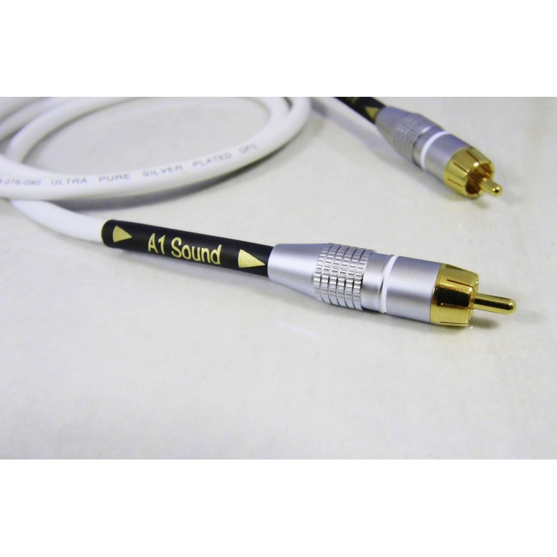 Van Damme White Ultra X Subwoofer Cable 3 Metre Single