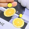 Lemon Earrings for Women Cute Fruits Dangling Stud Earrings Fun