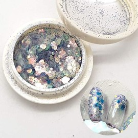 H Plus Mall Sequin Glitter Sky Nail Glitter Nail Art Eye Nail Eye Gom Mart / 스팽글 글리터 하늘 네일 글리터 네일아트 아이 네일 아이 곰마트