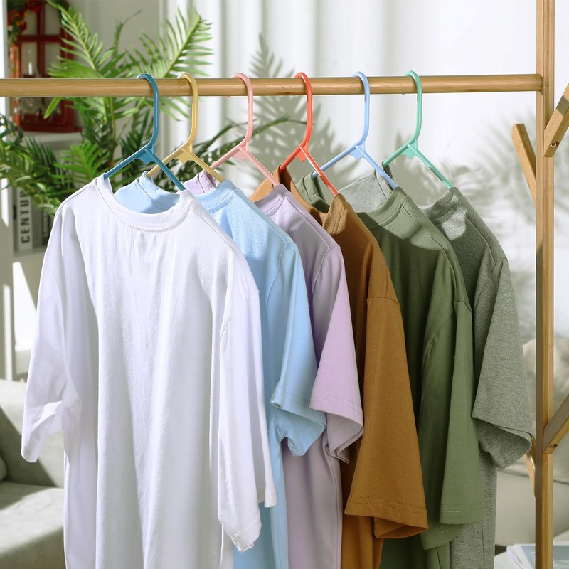 Jetec 120 Pcs Plastic Clothes Hangers Bulk Heavy Duty Hangers
