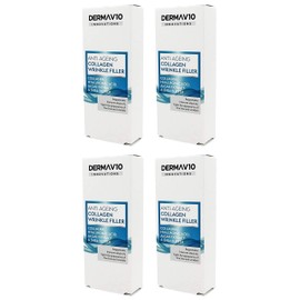 Derma V10 Anti-Ageing Collagen Wrinkle Filler With Hyalauronic Acid, Algae Extract & Shea Butter (4 Pack)