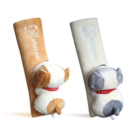 MHwan Seat Belt Pads, 2 Pcs Cute Dog Seatbelt Covers Kids and Adults, Skin-Friendly, Soft and Comfortable seat Belt Covers, wear-Resistant and Durable, Seatbelt Pad to Protect Shoulders and Neck