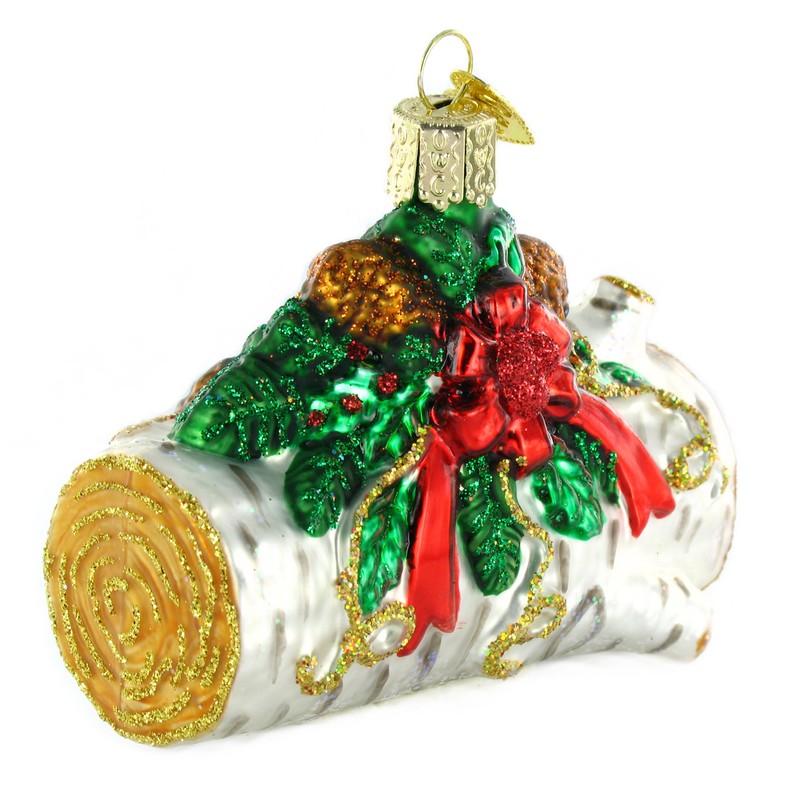 Old World Christmas Yule Log Glass Blown Ornament for Christmas