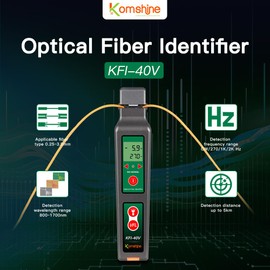 Fiber Optical Live Identifier Komshine Classic KFI-40V Identifies Dominant Traffic Direction Indicator Multi in one Chuck 0.25/0.9/2.0/3.0mm FTTH Tool Low False Detection Telecom Maintenance CATV