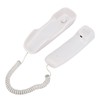 Wall Cordless Telephone, DTMF/FSK Dual System English White LCD Cable