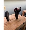Decorative Black Coffin Shaped Flower Vase, 9 x 4 inches