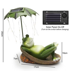 IVEOPPE Garden Decoration for Outdoor Solar Garden Figures - Garden Decoration Solar with 32 LEDs, Solar Decoration for Outdoor Garden Balcony Patio Room, Garden Decoration Figures Gifts for Women /