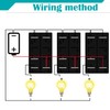 Twidec/Marine Rocker Switch Box Waterproof 12V 3 Gang Blue LED