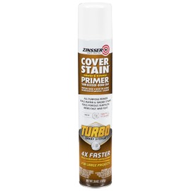 Zinsser Cover Stain Turbo Primer Spray, 26 oz, White, (Pack of 1)