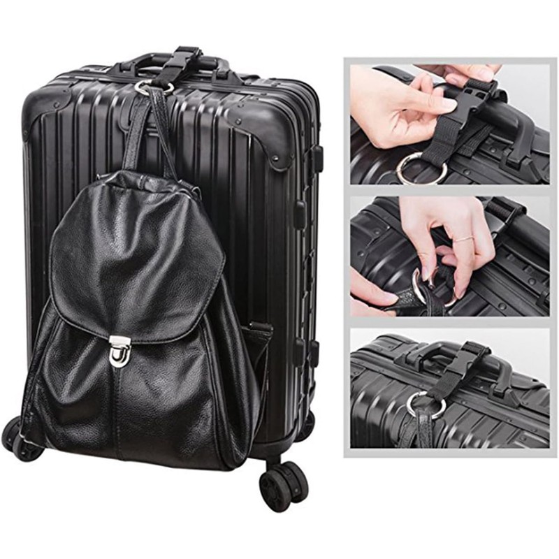 Correa de equipaje para bolsa adicional, con agarradera, resistente, para