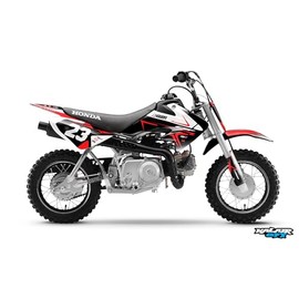 Kalair GFX Graphics kit for Honda CRF50 (2004-2012) Evader Series Red 9 Mil-Dirt bike Custom Racing Graphics Decals Stickers Kit, no-plastics