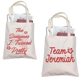 TV Show Inspired Gift TSITP Merch Drama TV Show Inspired Tote Bag Summer Cou-sins Beach Belly Gift Team Conrad Gifts TSITP Fan Gifts（Team Jeremiah Tote）