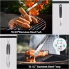 HAUSHOF 15PC Grilling Accessories BBQ Grill Set Barbecue Utensils 16.5"