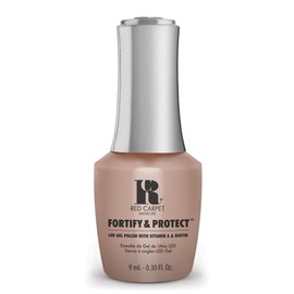 RC Red Carpet Manicure Fortify & Protect LED Nail Gel White/Nude Colors, 0.3 Fl Oz