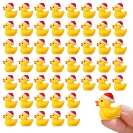 ARROMI 50 Piece Christmas Ducks, Christmas Duck, Tiny Ducks, Mini Ducks,Mini Ducks Christmas, Mini Duck Party Decoration, Mini Christmas Ducks, for Craft Garden Aquarium Home Decorations