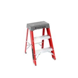 Louisville Ladder 2-Foot Fiberglass Step Stool Industrial, 300-Pound Load Capacity, Type IA, FS1502