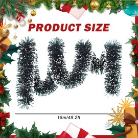 Christmas Garland 15 Metres, Decorative Garland Christmas, Fir Garland for Christmas Tree, Artificial Decorative Garland, Fir Garland Christmas for Ceiling Hanging, Stair Railing Decoration