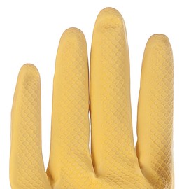 FRANZ MENSCH Hygonorm Bettina Soft Household Gloves, Latex, Yellow, 8/M, L: 30 cm, Pack of 120