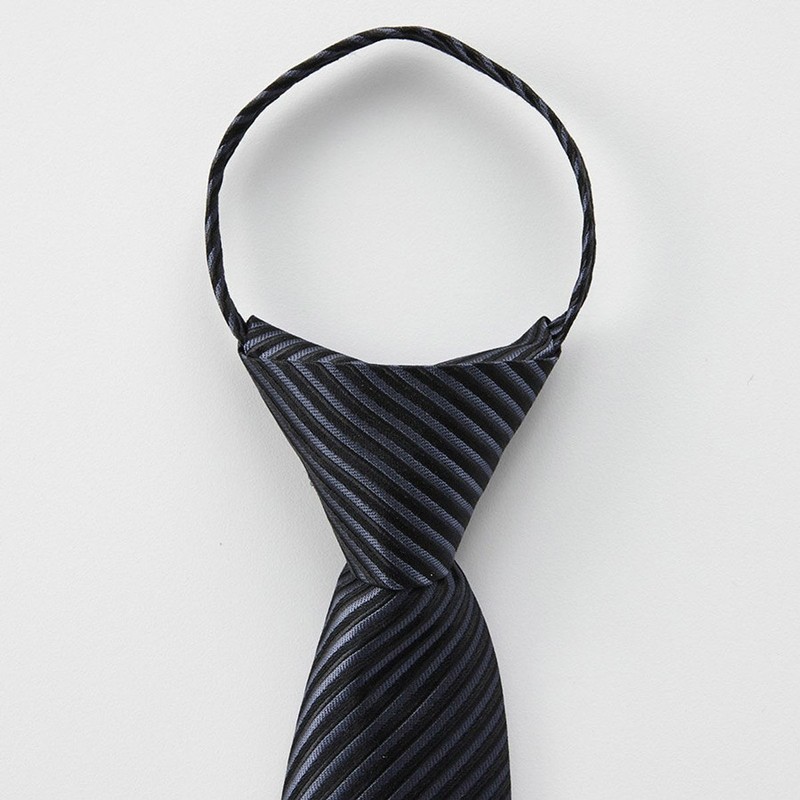 STICO Estico Blackpin Regimental Zipper Tie Navy_SNTVZ67NTN