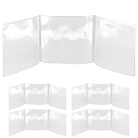 BOXOB 4pcs Mahjong Card Protector Covers, Clear Large Case Mahjong Card Holder Sleeve Durable PVC Organizer for Mah Jongg Scorecard Accessories