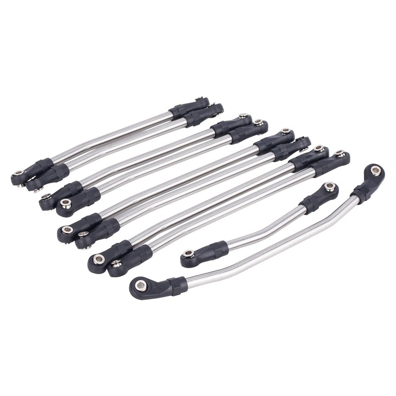 10Pcs Stainless Steel Link Rod Linkage 313mm Wheelbase for Axial
