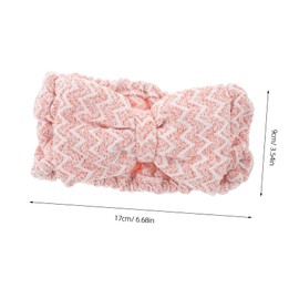 VICASKY Coral Fleece Bowknot Headband for Face Washing Soft Non- Hairband for Skincare and Spa Use Water Design