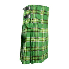 Kill de jardín verde escocés irlandés de 8 yardas con chispas y alfiler de regalo, Irish National Green, 38" at Belly Button