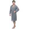 NY Threads Men's Robe Cotton Blend Knit Bathrobe, Medium, Grey