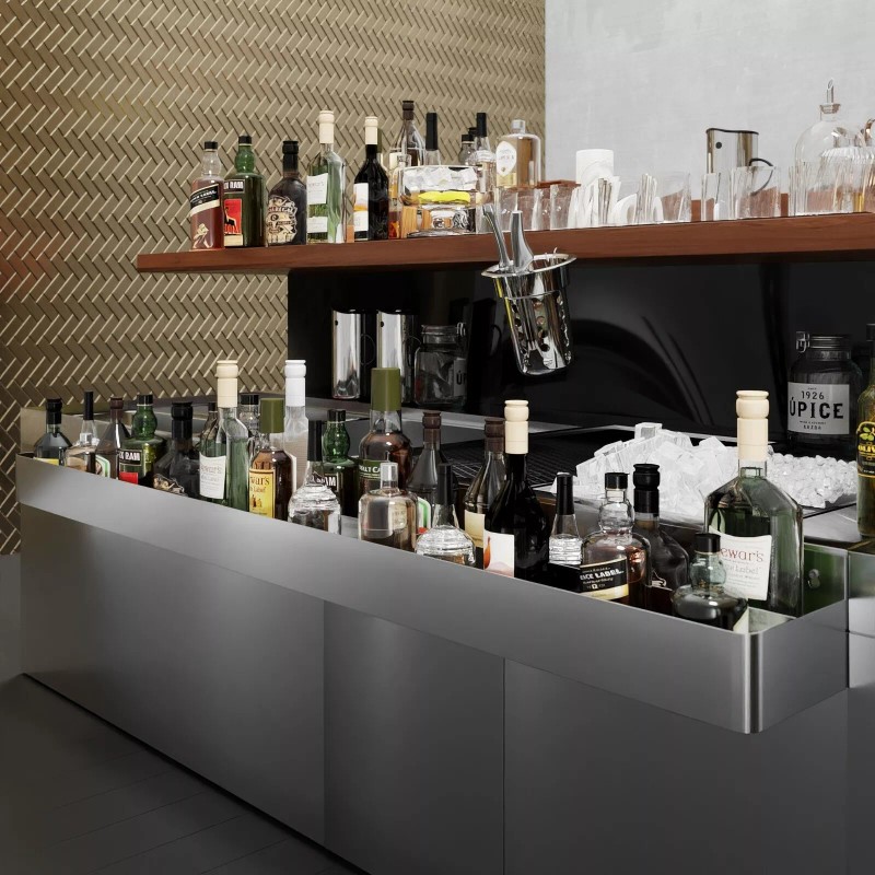 AmGood 72 in. Abreast Double Tier Stainless Steel Speed Rail