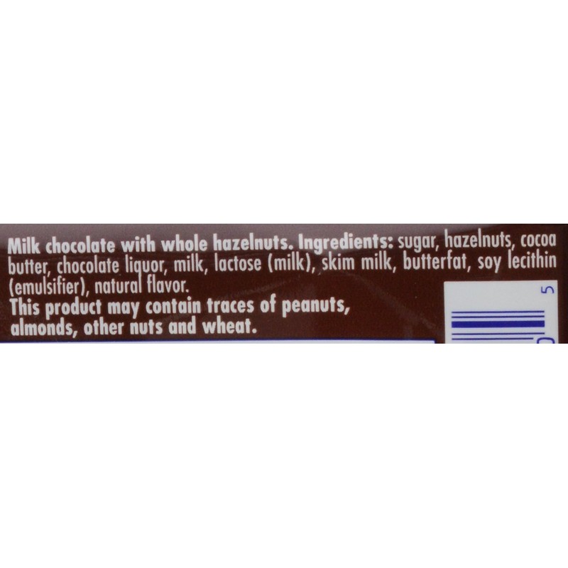 Ritter Sport, Milk Chocolate Hazelnut Square Bar, 3.5 oz