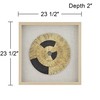 Dahlia Studios Gold Black Circle 23 1/2" Square Shadow Box