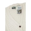 Aran Crafts Women's Irish Cable Knit Soft Buttoned Cardigan (100%