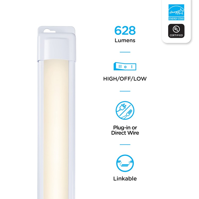 Enbrighten Premium Linkable Under Cabinet Fixture, 18in, LED, Linkable, 628