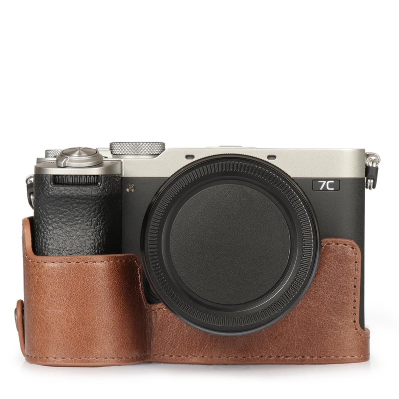 MegaGear Genuine Leather Half Camera Case for Sony Alpha a7C