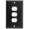 Matte Black Single 1 Gang Triple 3 Despard Switch Plate