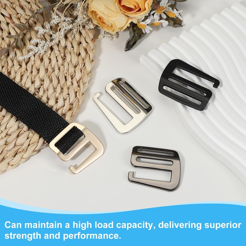 PATIKIL G Hook Webbing Slide Buckles 20mm, 1 Pair Metal