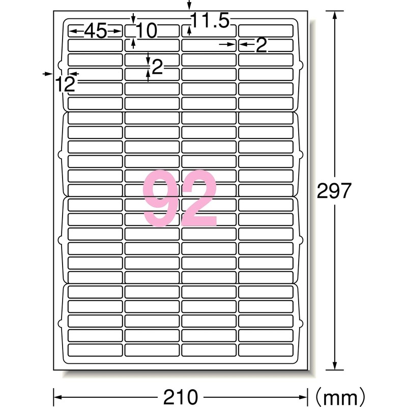 A-One 72292 Label Stickers, 92 Sides, 10 Sheets