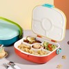 Bento Lunch Box ABS Separate Compartments with Buckle Handle Leakage
