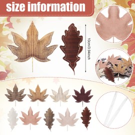 Mindsoft 30 Pcs Fall Tree Decoration Thanksgiving Tree Ornaments 3D Felt Maple Leaf Ornaments Fabric Maple Leaf Hanging Decoration for Home Autumn Harvest Party