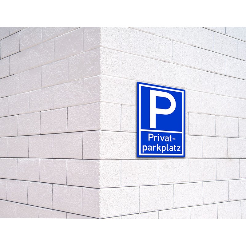 Prolac – 2 x Privatparkplatz Sign – PVC Hard Foam