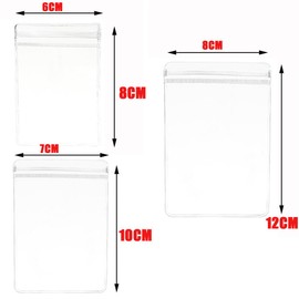 VASANA 50PCS PVC Jewelry Self Seal Pouch Transparent Anti Tarnish Zipper Lock Bag for Jewelry Earring Ring Necklace Organizer(6 * 8cm), UPY58760T