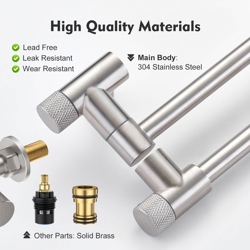 Aktines Pot Filler Faucet with Knob Switch, Wall Mount Over