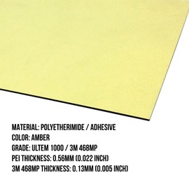 Gizmo Dorks PEI Sheet 3D para impresora de superficie de 310 mm x 320 mm, compatible con CR-10S Pro o Pro V2, fabricado en los Estados Unidos