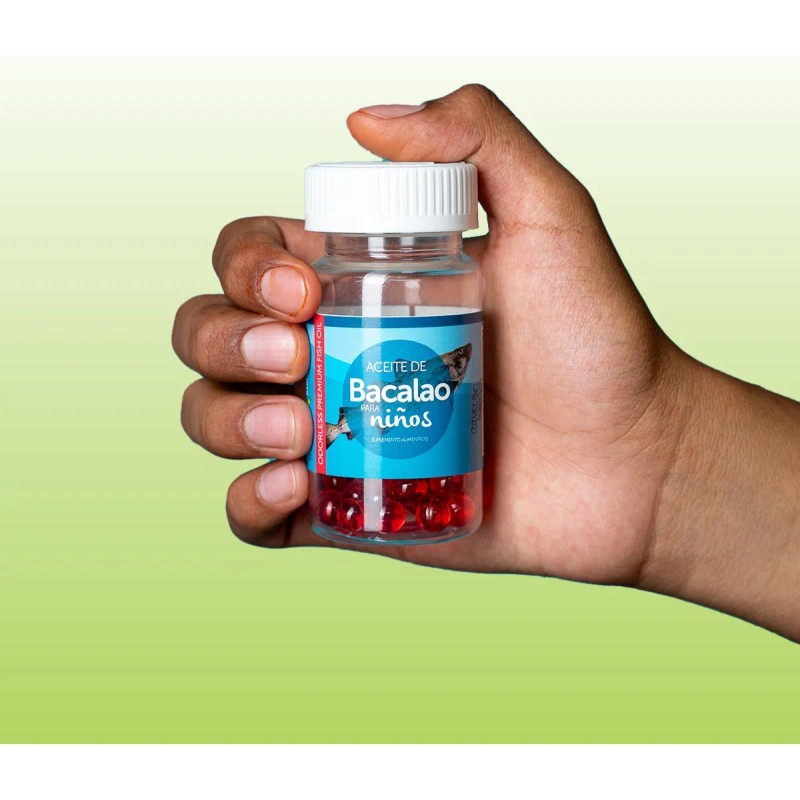 Aceite De Bacalao Para Nios - 30 Cpsulas Sin Sabor