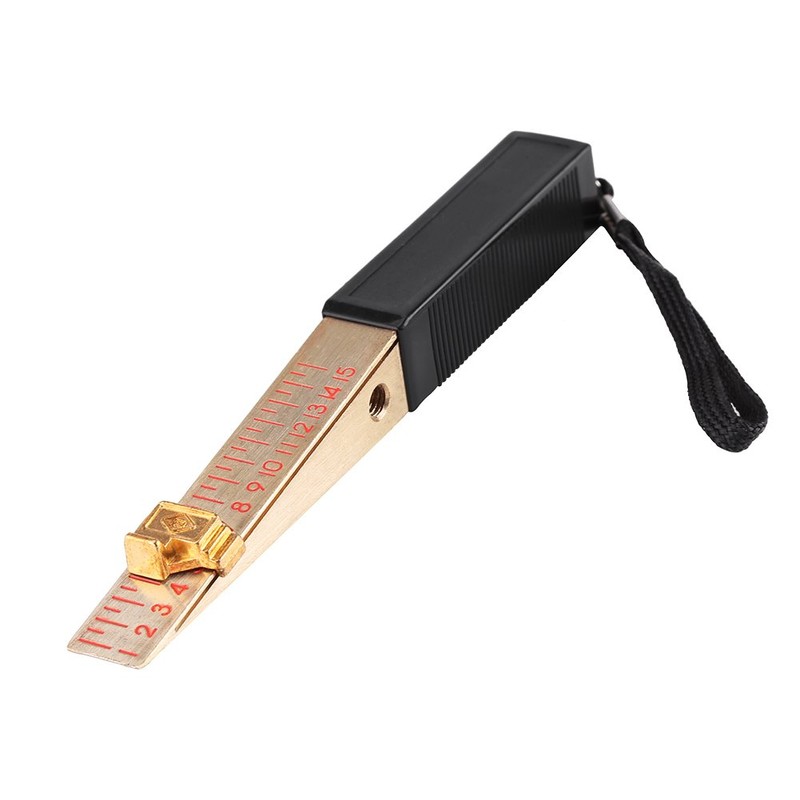 Wedge-Shaped Vernier Metric Feeler Gauge 0.5mm, Walfront 1-15mm Feeler Gauge