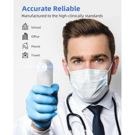 COOCEER Digital Thermometer for Adults and Kids: Accurate Ear and Forehead Temperature Readings - Fever Alarm - Touchless Ideal for Babies Toddlers Infants Sensiors - Large LED Display - Home Use