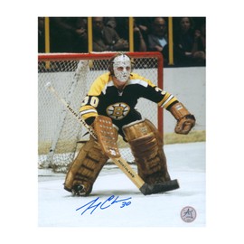 Gerry Cheevers Signed Boston Hockey Goalie 8x10 Photo