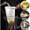 PLLDVEFD 1 Piece Stainless Steel Ring, 3 Piece Filter Bag,